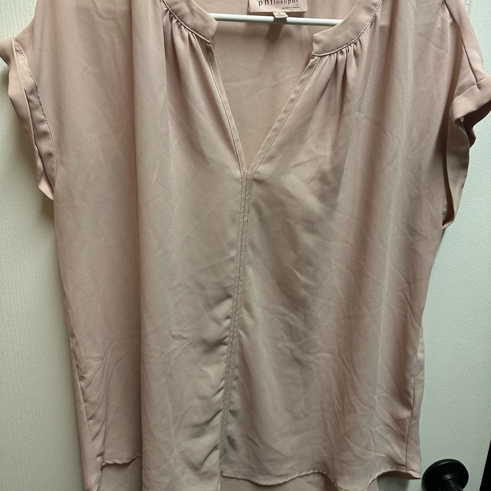 Philosophy Women's Blush Top size L/ NWOT B102